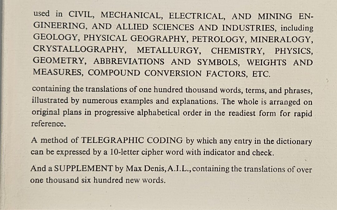 DICTIONNARY of TECHNICAL TERMS and PHRASES FR ANG & Ang FR  Volume 1 FR ANG